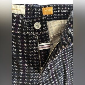 Pilcro Letterpress Corduroy Fit/ Serif Black Multi Anthropology Pants Size 28